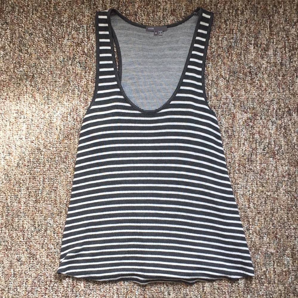 Vince. Striped Tank Top